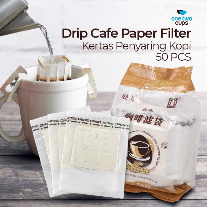 

Kertas Penyaring Kopi Drip Bag Cafe Paper Filter Coffee 50 PCS - White