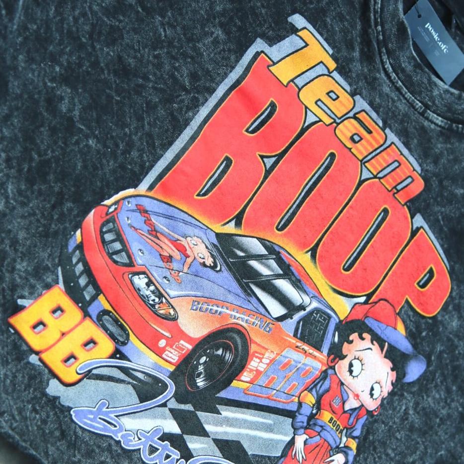Psofc T-Shirt Crop Oversize Washed Betty Boop
