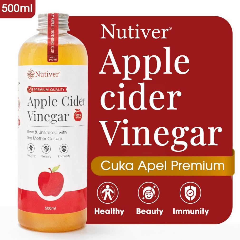 

Ready Cuka Apel Organik With The Mother Nutiver / Apple Cider Vinegar / Minuman Diet dan Kesehatan / 100% Alami