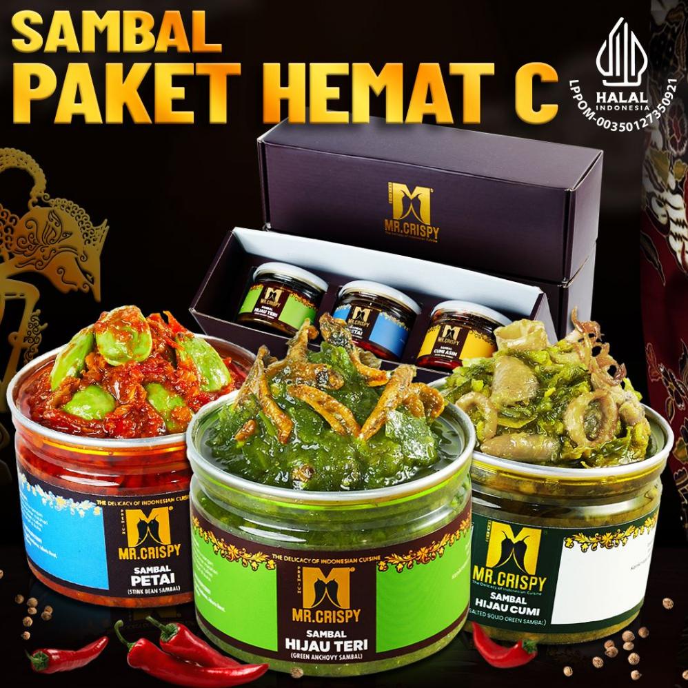 

Ready PAKET SAMBEL HEMAT C MR.CRISPY(KOTAK HMPERS)