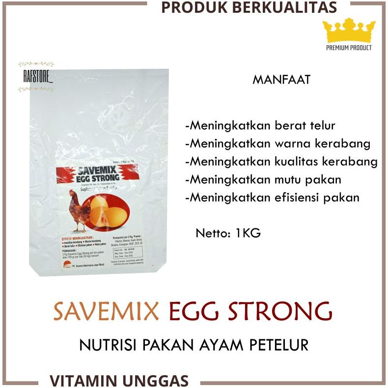 New PREMIX PAKAN AYAM PETELUR EGG STRONG 1KG - nutrisi pakan petelur untuk pakan kualitas rendah