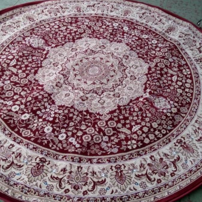 karpet bulat Turki asli super lembut dan tebal