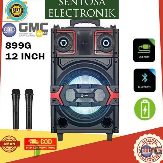 Gmc 899G Speaker Portable / Ampli Meeting Bluetooth 12 Inch Free 2 Mic Yunsabell