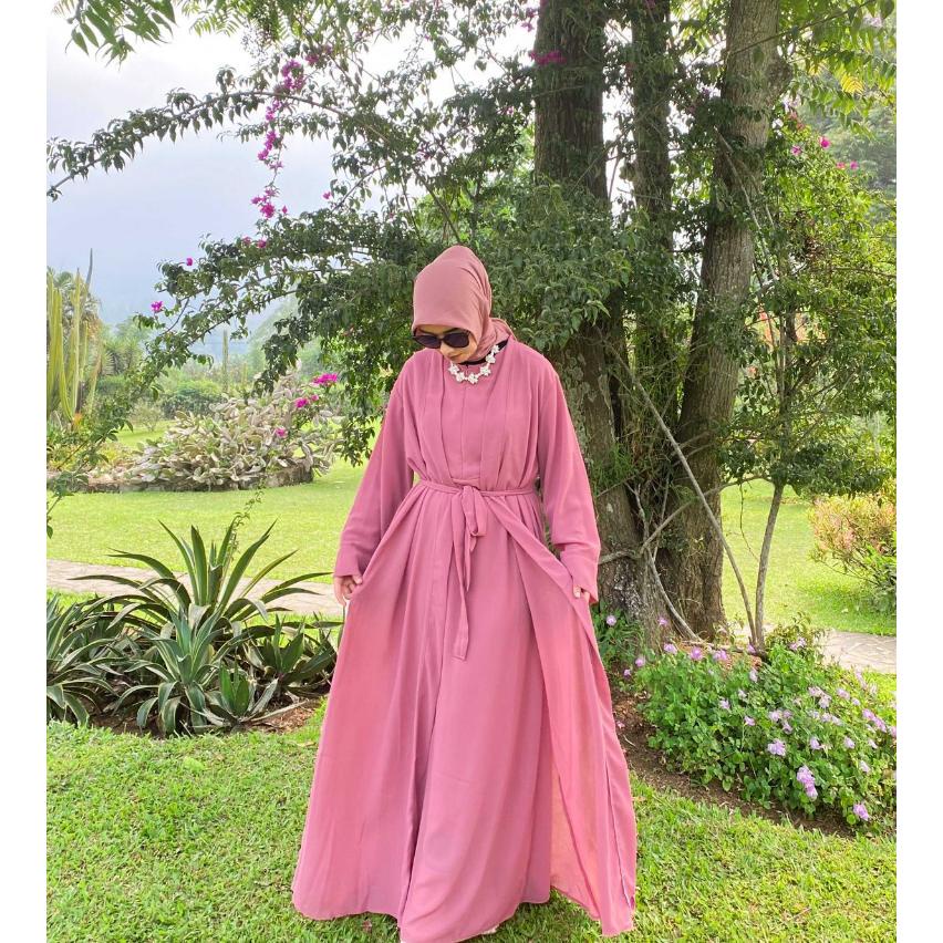 Fayya Abaya Set Outer Jumbo Viral Terbaru 2022 Ellegant Kekinian