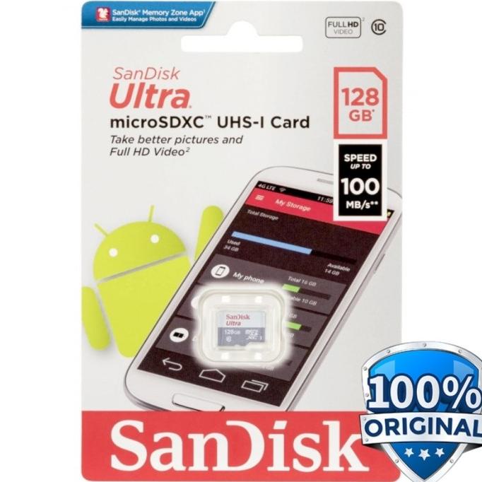 SANDISK ULTRA MICROSD 128GB A1 100MB/s Class 10/ORIGINAL