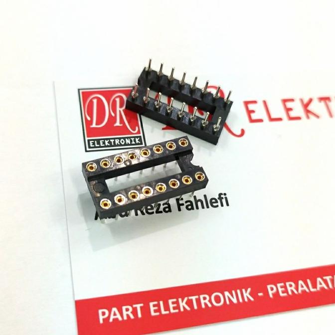 Socket IC 16 pin Lubang Bulat soket 16 kaki 16pin Round Hole 2x8 dip dre3 dijamin