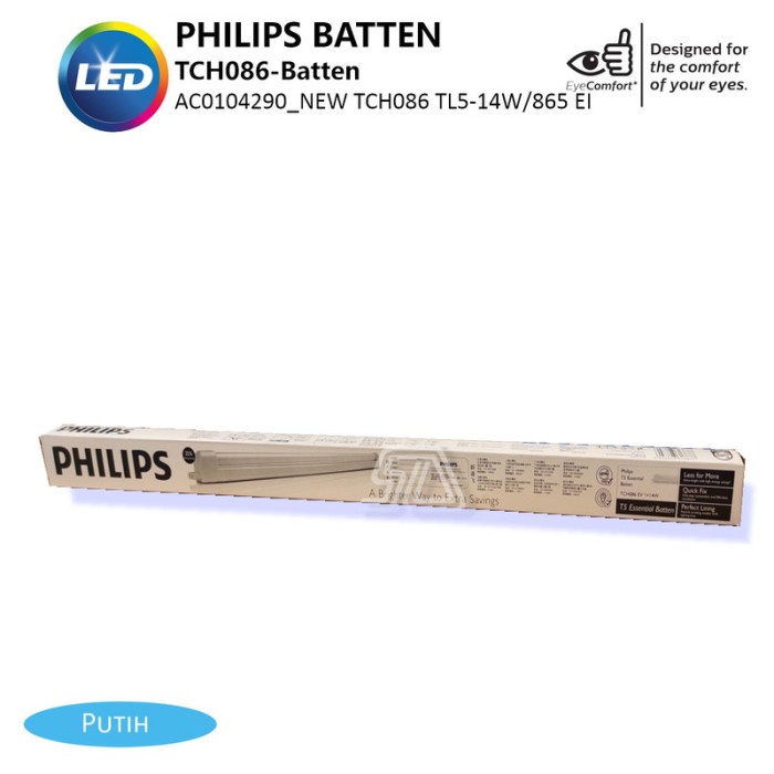 PHILIPS Set Lampu NEW TCH086 TL5 14W 865 EI