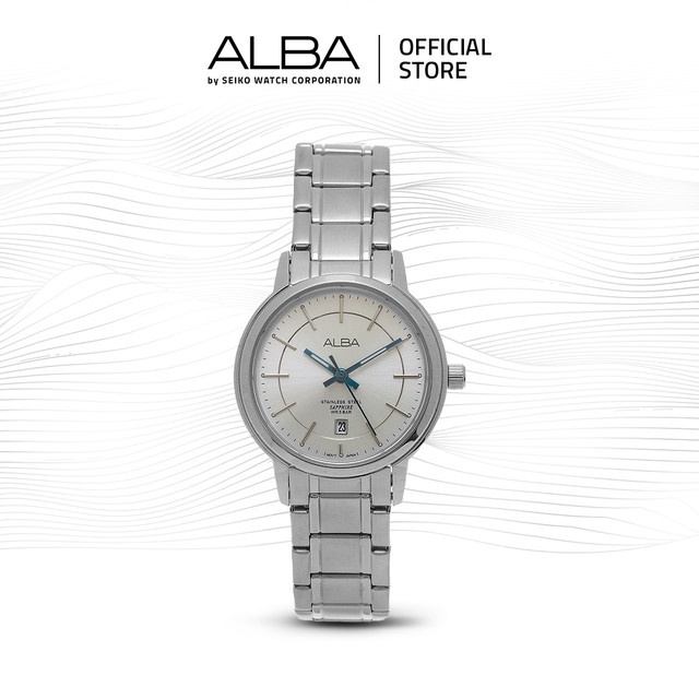 ALBA Jam Tangan Wanita AH7G87 Quartz Stainless Steel Silver Watch