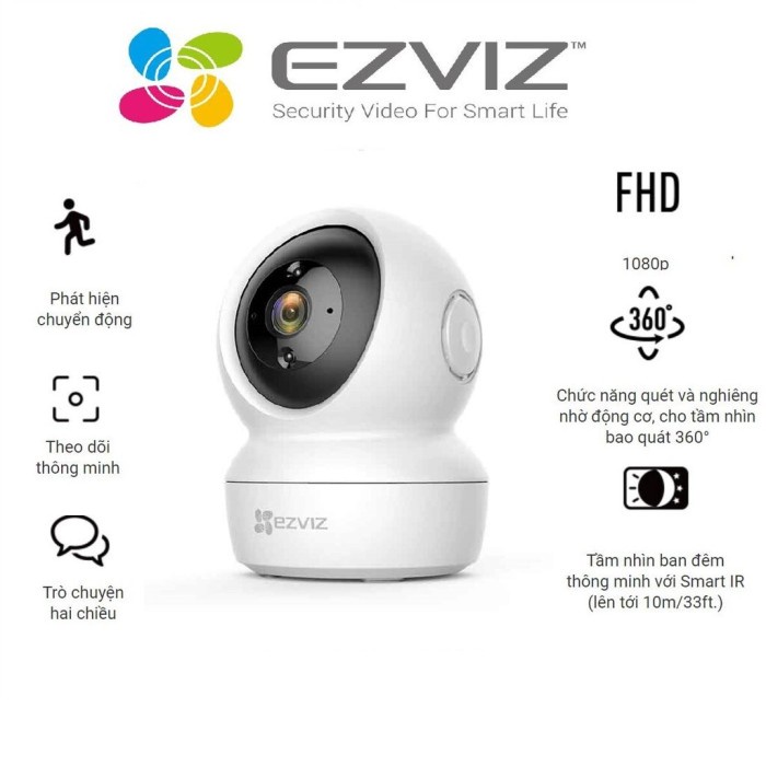 CAMERA CCTV EZVIZ C6N 1080P/2MP WI-FI WIRELESS SMART WIFI INDOOR DAN OUTDOOR