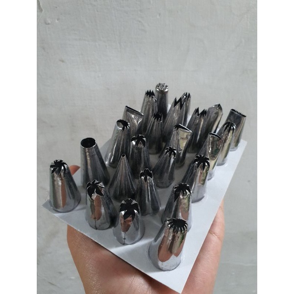 Cetak spuit 24Pcs/ Cetak kue bolu/ Cetak spuit mika 24pcs