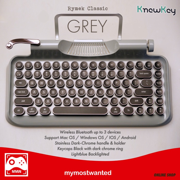 KNEWKEY Rymek GREY CLASSIC limited Bluetooth Mechanical Keyboard