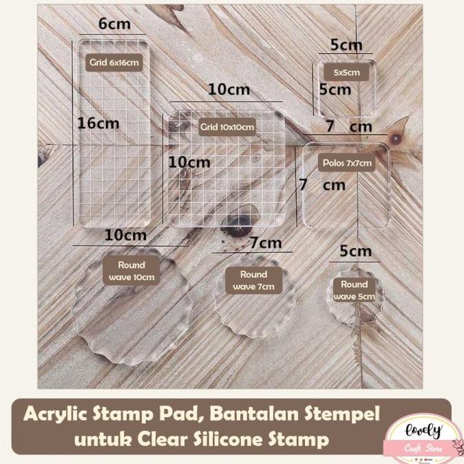 

Acrylic Stamp Pad, Bantalan Stempel Akrilik Clear Silicone Stamp