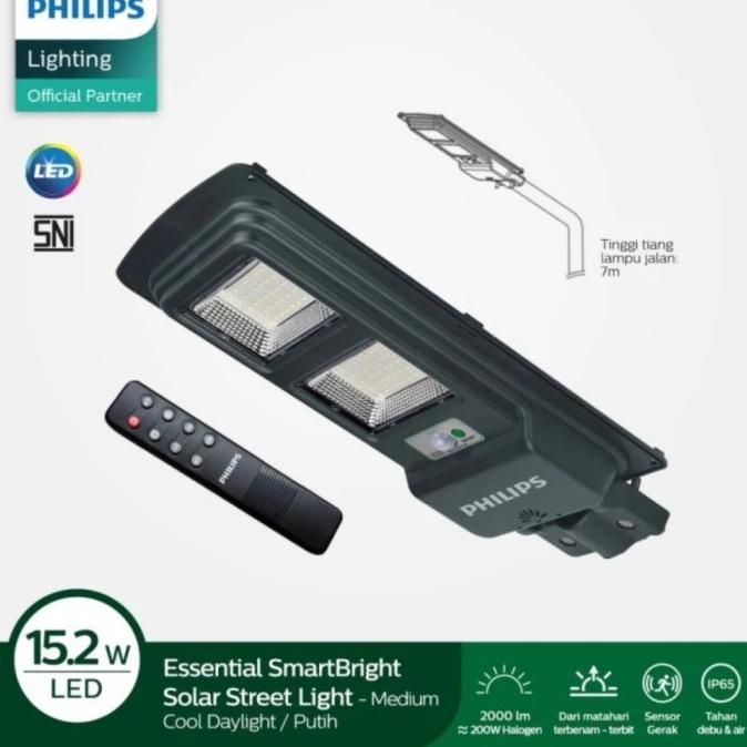 New Lampu Jalan Pju Led Solar Cell Philips Brc010 All In 1 Streetlight