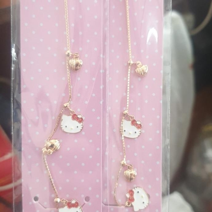 BIG SALE GELANG SERUT ANAK KARAKTER HELLO KITTY 17 CM EMAS ASLI 700 70% 16K UBS 