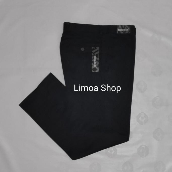 NEW PRODUK CELANA KERJA PRIA FORMAL HITAM REGULAR BRUNO RIGARI BR 02 