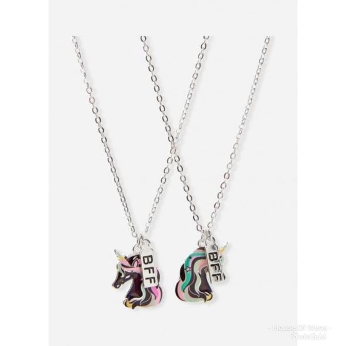 BIG SALE JUSTICE UNICORN BFF NECKLACE - KALUNG UNICORN X2 JUSTICE 