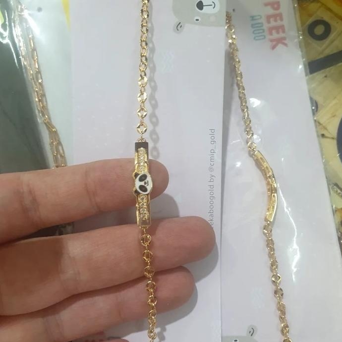 BIG SALE GELANG BAYI ANAK RANTAI EMAS ASLI MOTIF PLAT KUNING PUTIH 70 700 70% 