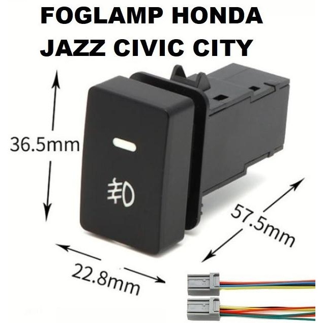 New Saklar Switch Foglamp Honda Jazz Civic City Fog Light Kabut Mobil Gratis Ongkir