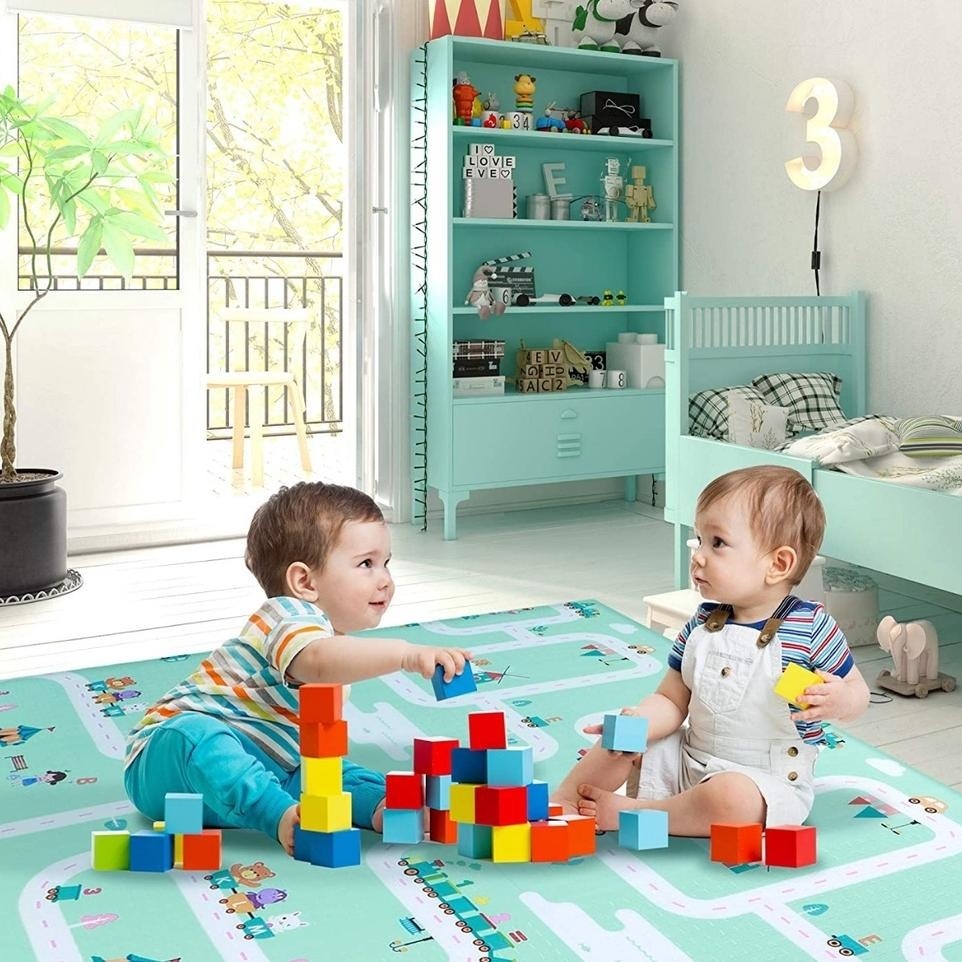 Free Tas - Matras / Foldimate Lipat / Playmet / Tikar Lipat Anak / Tikar Lipat / Karpet Lipat Anak /