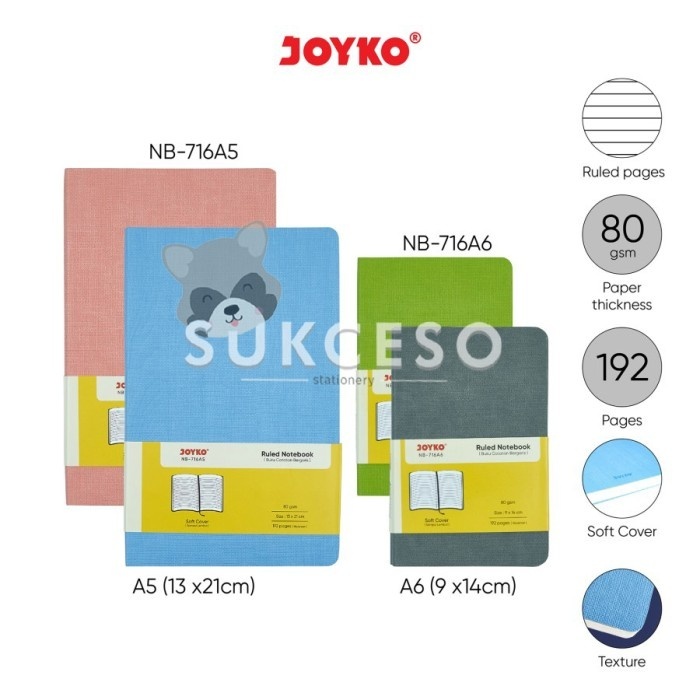 

Joyko Notebook Buku Tulis Catatan Bergaris Ruled A5 Nb-716 Note Unik