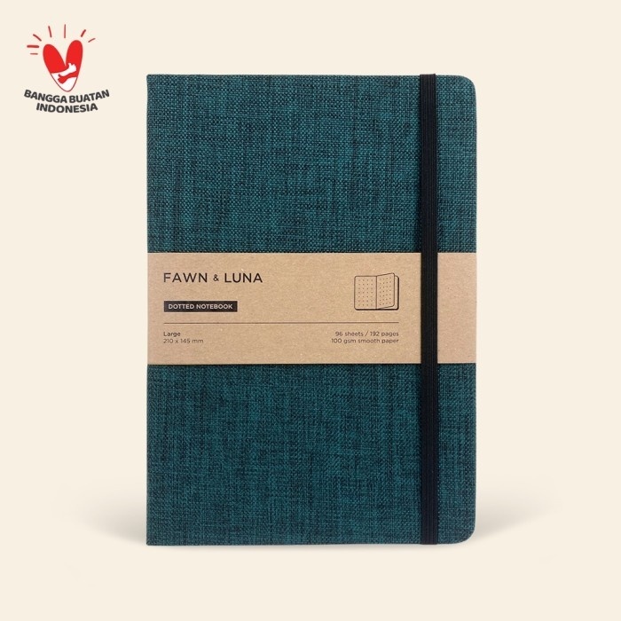 

Notebook Large A5 - Hunter Green Fabric - Buku Jurnal / Agenda