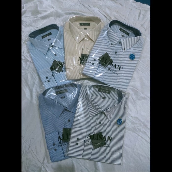 Kemeja Alisan Motif Pendek Ukuran 17 - 17.5 Xxl - Xxxl
