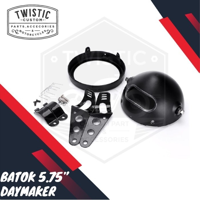 Cover Batok Housing Lampu Daymaker 5.75 inch Motor & Bracket Kupingan