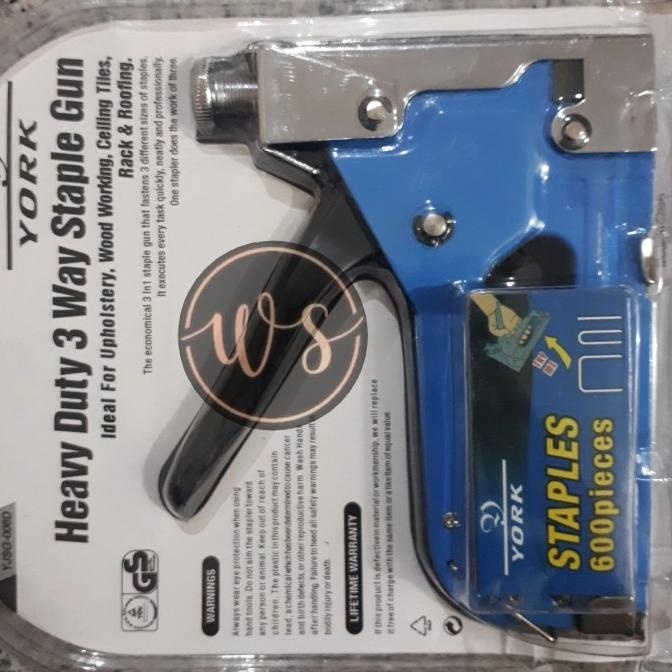

Tembakan staples York heavy duty / Staples tacker / hekter tembak