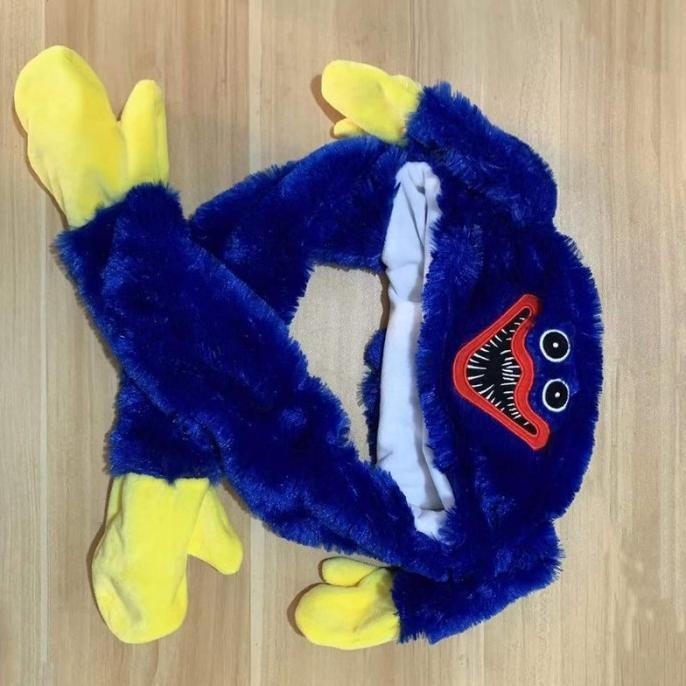 READY STOCK TOPI PLUSH KARTUN HUGGY WUGGY DENGAN TELINGA DAPAT BERGERAK 