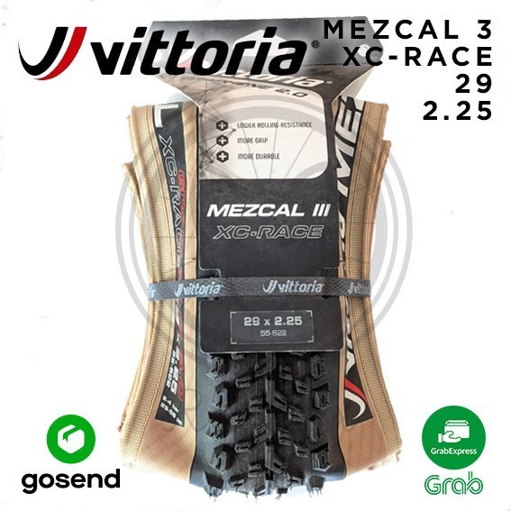 ✅New Vittoria Mezcal 3 29X2.25 Tubeless Ban Mtb Xc Gravel 120Tpi Tan Black Diskon