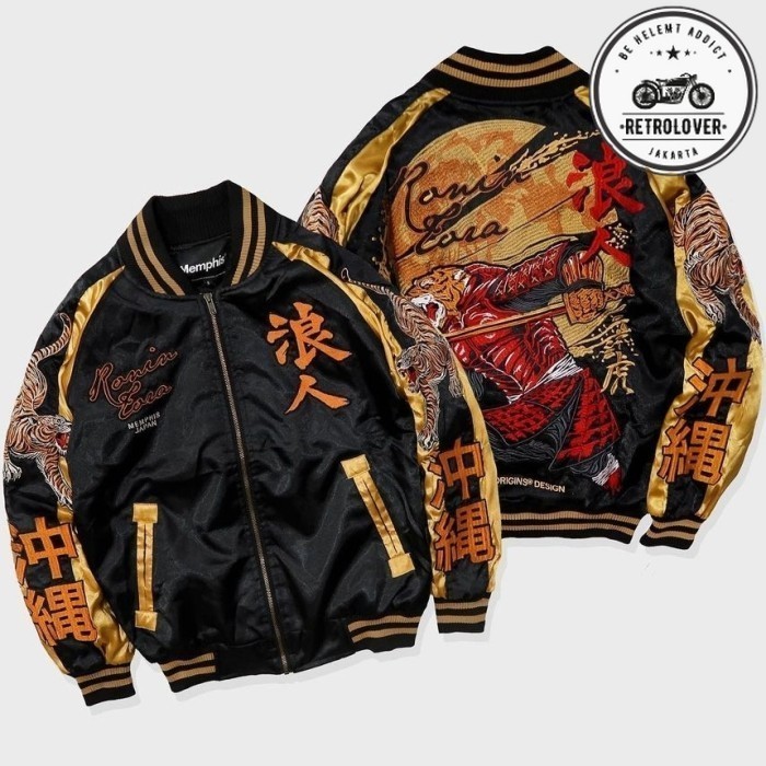 ✅New Sukajan Ronintora Mk2  Jacket Sukajan  Ronintora Black  Original Diskon