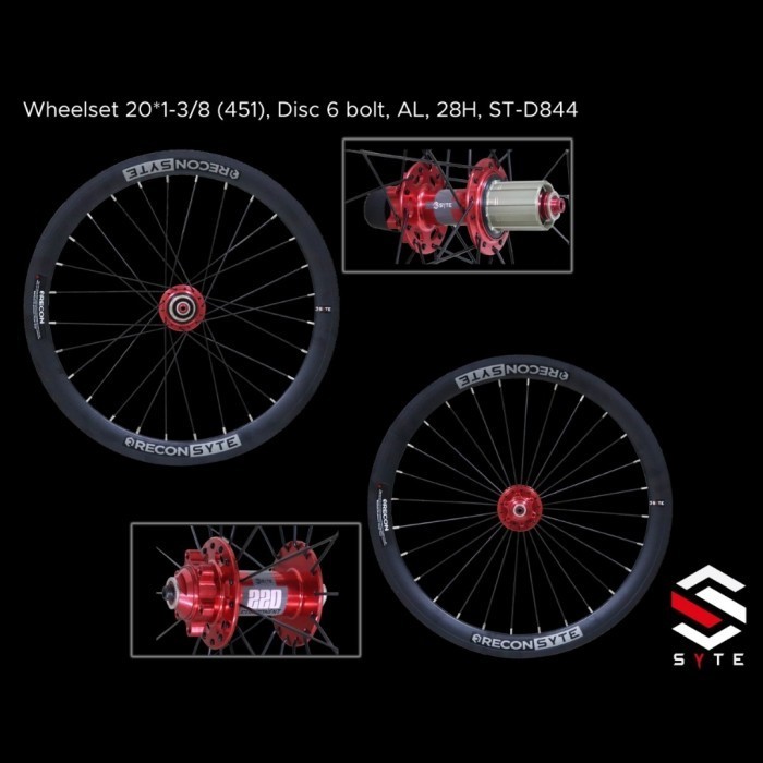 ✅New Wheelset Velg 20 X 1 3/8 Syte Alloy 6 Bearing 28 Hole Diskon