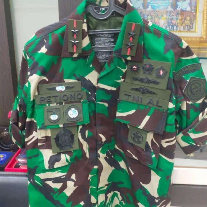 ✅New Baju Pdl Tni Perwira Tinggi Bordir Satu Set Lengkap Limited