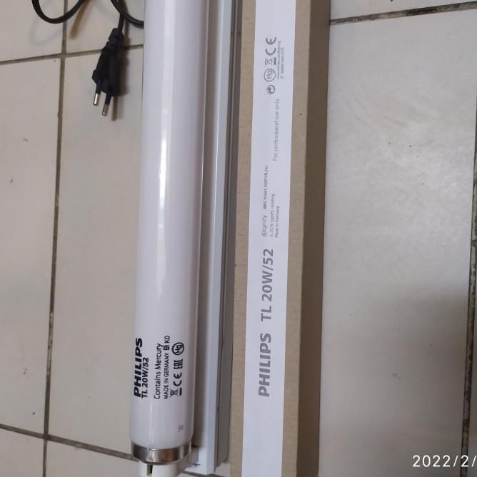 Philips Tl Uv Blue Light 20Watt/Lampu Uv Baby Kuning Komplit Set