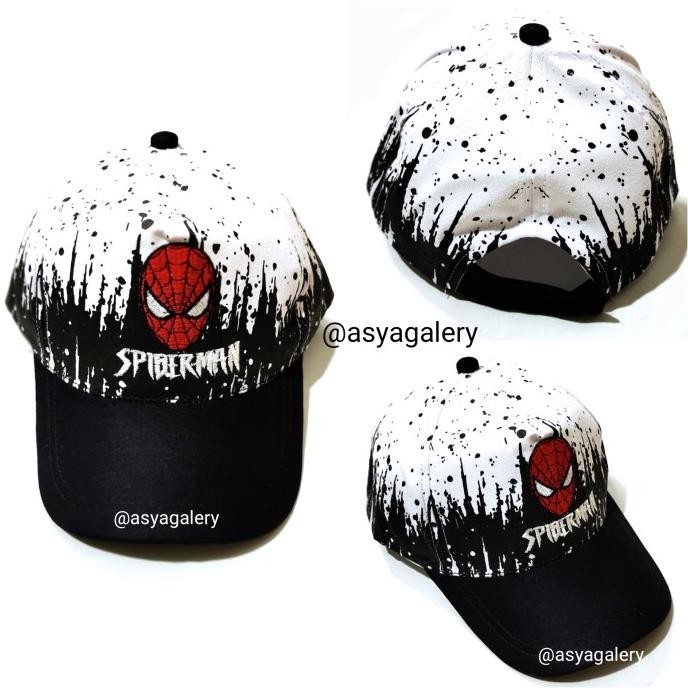 TERBARU TOPI ANAK SPIDERMAN FULL PRINT/TOPI SPIDERMAN ANAK/TOPI KARAKTER ANAK 