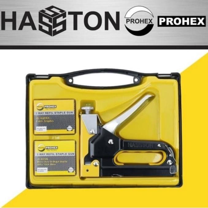 

TERMURAH - Staples Gun Tacker 3in1 Staple Jok Tembak 3 Way - HASSTON PROHEX