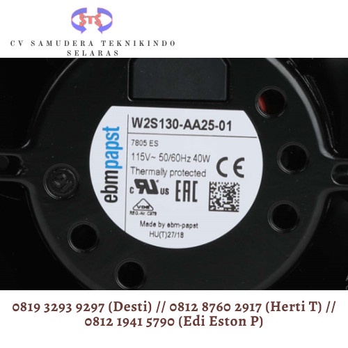 ✅Ready Ebmpapst W2S130-Aa25-01 Ac Axial Fan Berkualitas