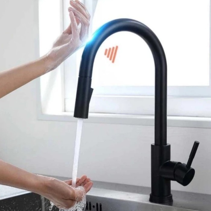 ✅Termurah Kran Sink Sensor Hitam Tarik Mixer Model Toto Wasser/Kran Cuci Piring Berkualitas