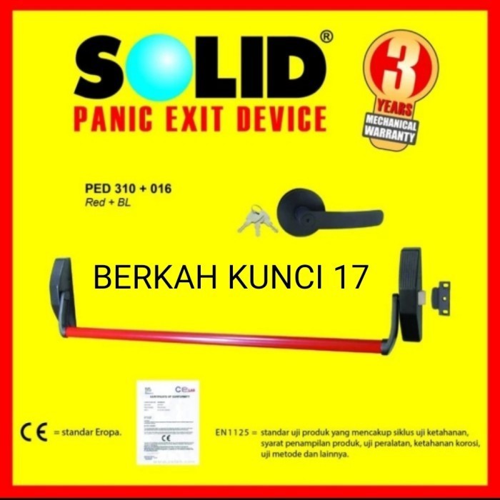 ✅Ready Panic Bar Panic Exit Device Ped 310016 Solid Terbatas