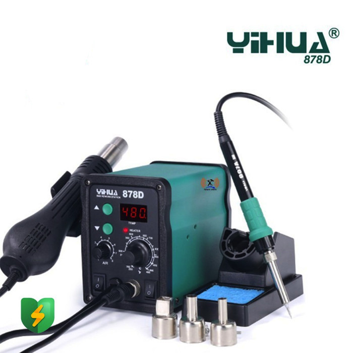 ✨New Ori Blower Solder Uap Yihua 878D 2 In 1 Original Berkualitas