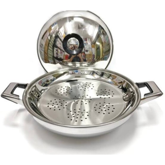 [New Ori] Promo: Sico Stainless Steel 30 Cm Wok Terbatas