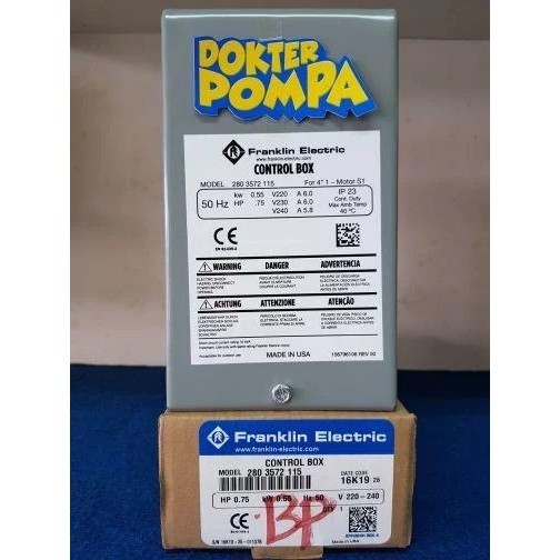 [New] Franklin Electric - Control Box 0.55Kw Terbatas