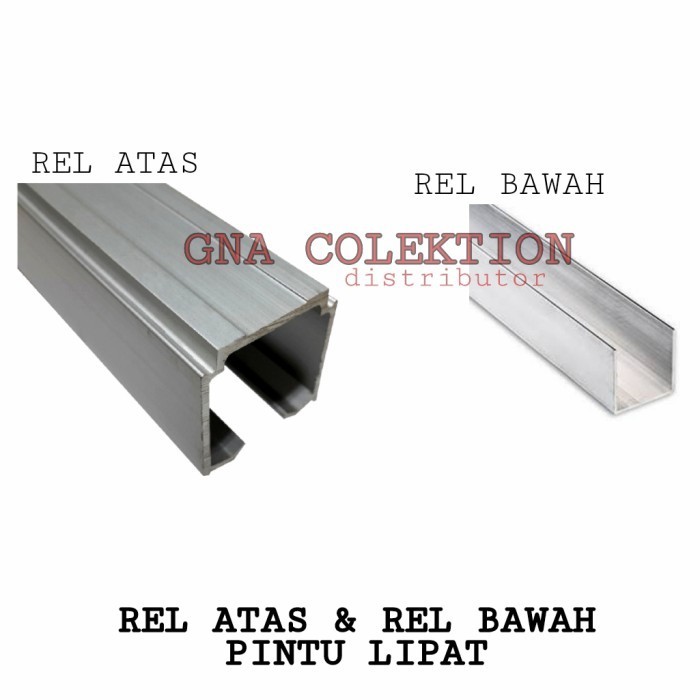 [Baru] Rel Pintu Lipat Atas Bawah Rl 300 Al Rel Pintu Lipat 3Meter Alluminium Terbatas
