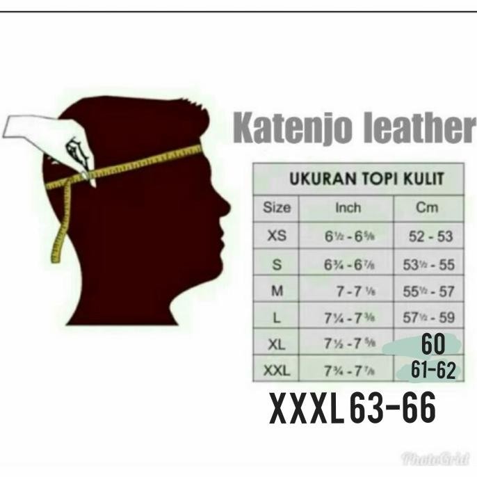 Topi Kulit Pria Original Koboy Koboi Laken Cowboy Big Size Jumbo Xxl