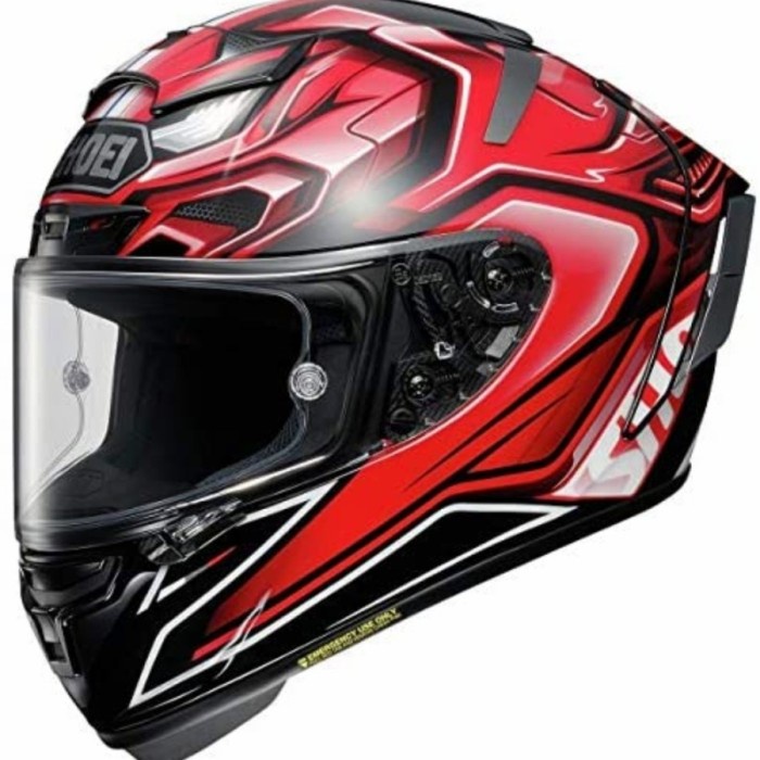 [New] Shoei X14 Aerodyne Tc1 Black Red  Helm Full Face Ori Shoei X14 Diskon