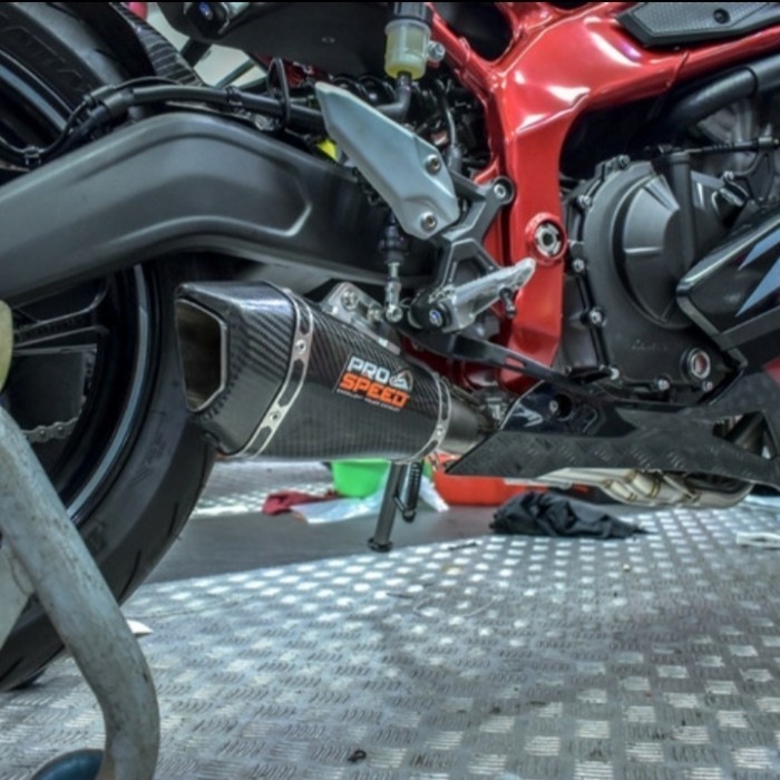 [Original] Knalpot Zx25R Pro Speed Shark Black Underbelly Berkualitas