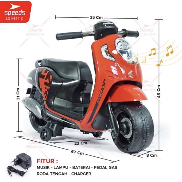 [Ori] Sepeda Motor Anak Aki Scoopy Diskon