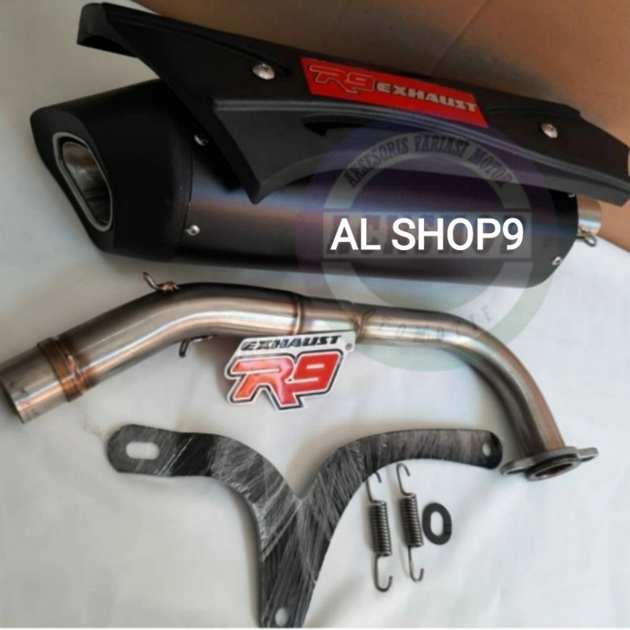 [Original] Knalpot R9 Misano Xride 125 Fino 125 Mio M3 Mio Soul Gt 125 Mio Z S Berkualitas