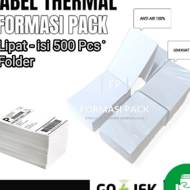 

Label Barcode Direct Thermal 100 X 150 Mm 100X150 4X6" Isi 500Pcs Ukuran A6