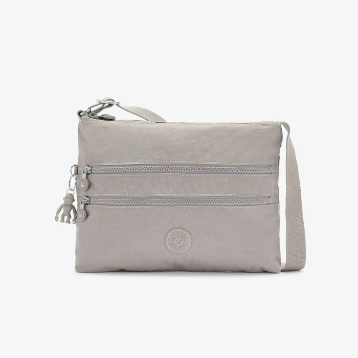 ✅New Kipling Alvar Original Sling Bag Wanita - Grey Gris Diskon